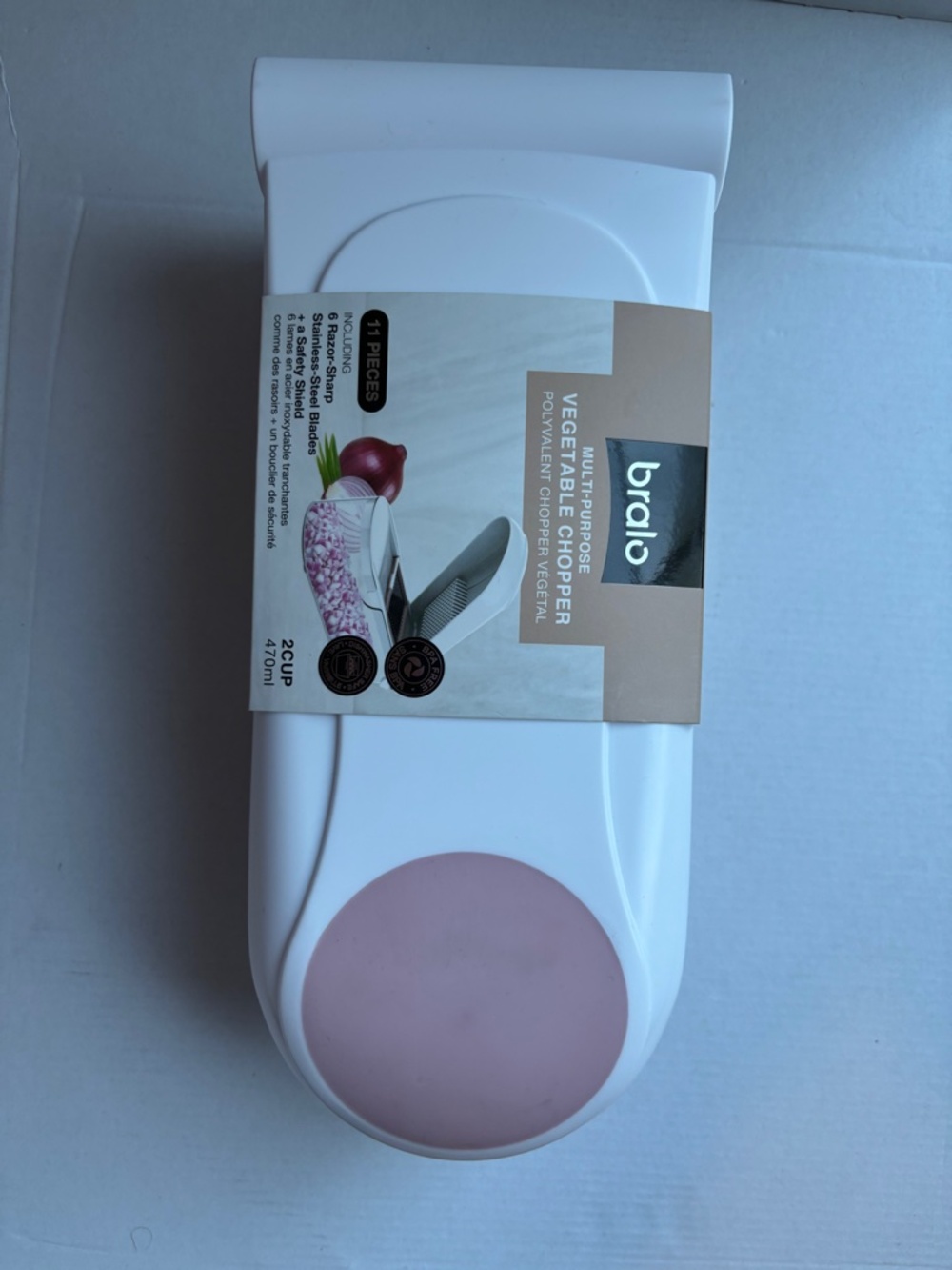 Bralo Multipurpose Vegetable Chopper (11 pieces) - Lavender and White - NEW